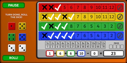 Qwixx Screen 2