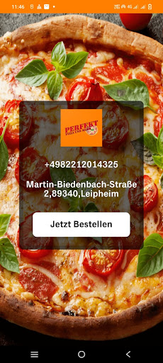Android application Perfekt Pizza screenshort