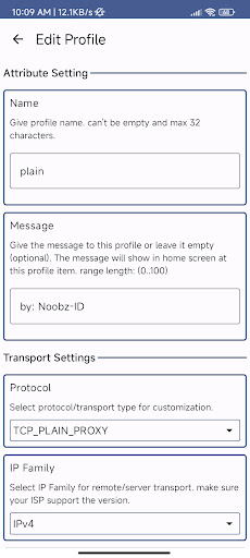 NoobzVpn Screen 3