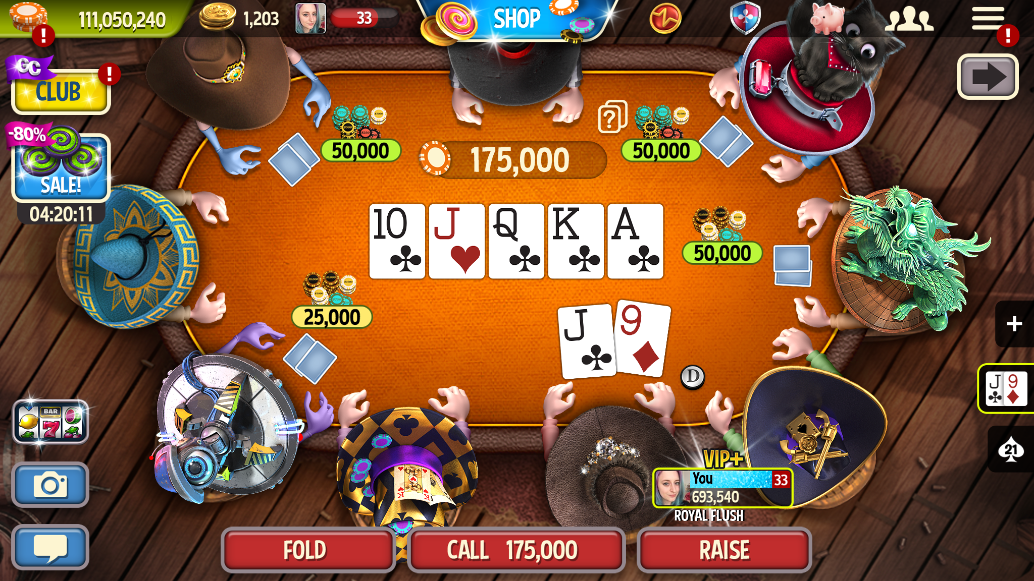 Android application Governor of Poker 3 - Texas screenshort