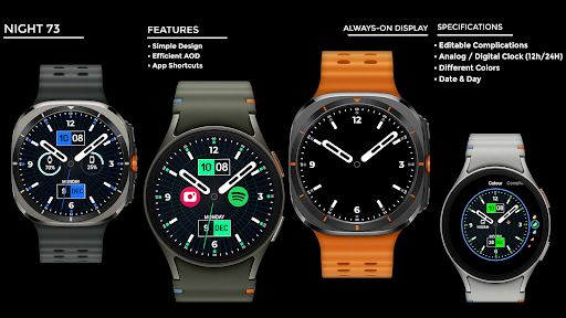 Night 73 - watch face screenshot 14