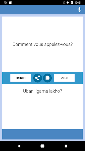 Android application French-Zulu Translator screenshort