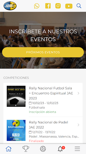 Eventos JAE Screen 2