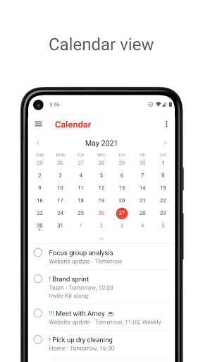 Screenshot of Reminders to do list and notes