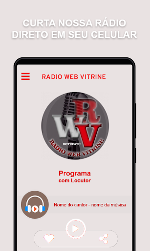 Android application Radio Web Vitrine screenshort