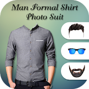 Man Formal Shirt Photo Suit Maker  Icon