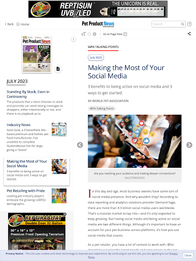 Pet Product News Screenshot