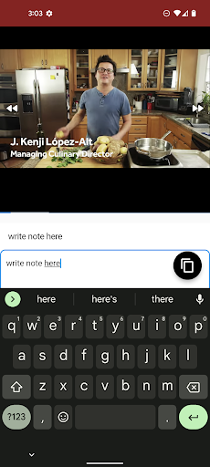 My Video Notes Screen 2