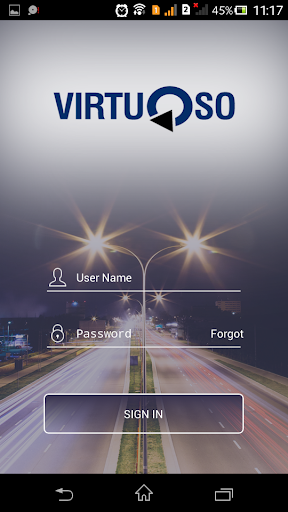 Android application Virtuoso Fleet Management screenshort