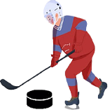 Hockey puck goalie game app icon