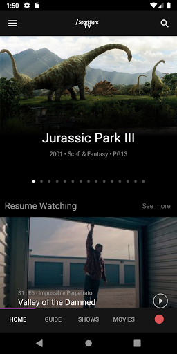Screenshot of Rainier Connect Stream TV