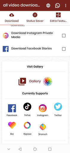 Android application تحميل كل الفيديوهات بلس screenshort