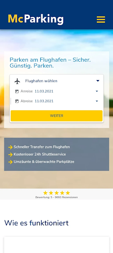 Android application McParking screenshort