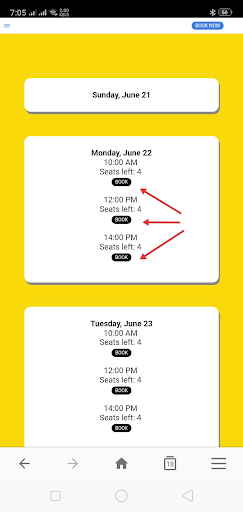 Android application sunE screenshort