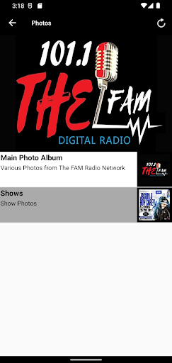 The FAM Radio Network Screen 3