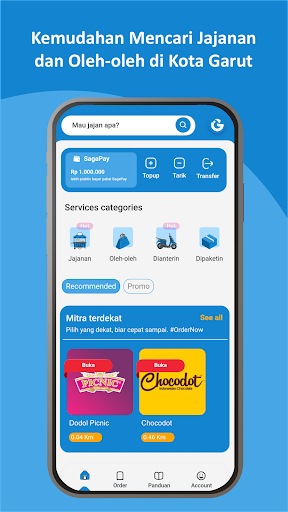 Android application SAGA: Jajan & Oleh-oleh Garut screenshort