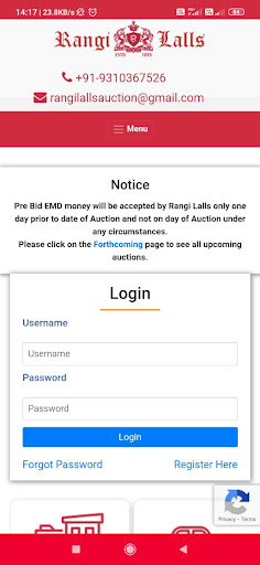 Android application Rangi Lalls screenshort