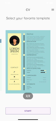 CiVi - Resume Generator Screen 2