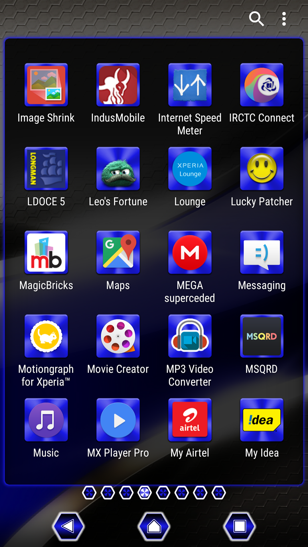Android application Metallic Steel Blue XZ Theme screenshort