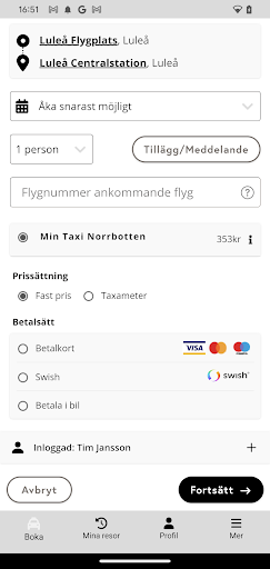 Min Taxi Screen 2