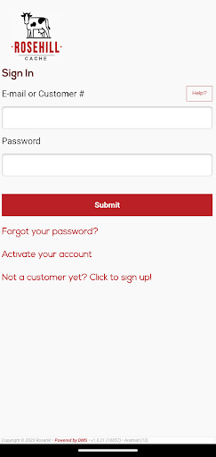 Android application Rosehill Dairy – Cache screenshort