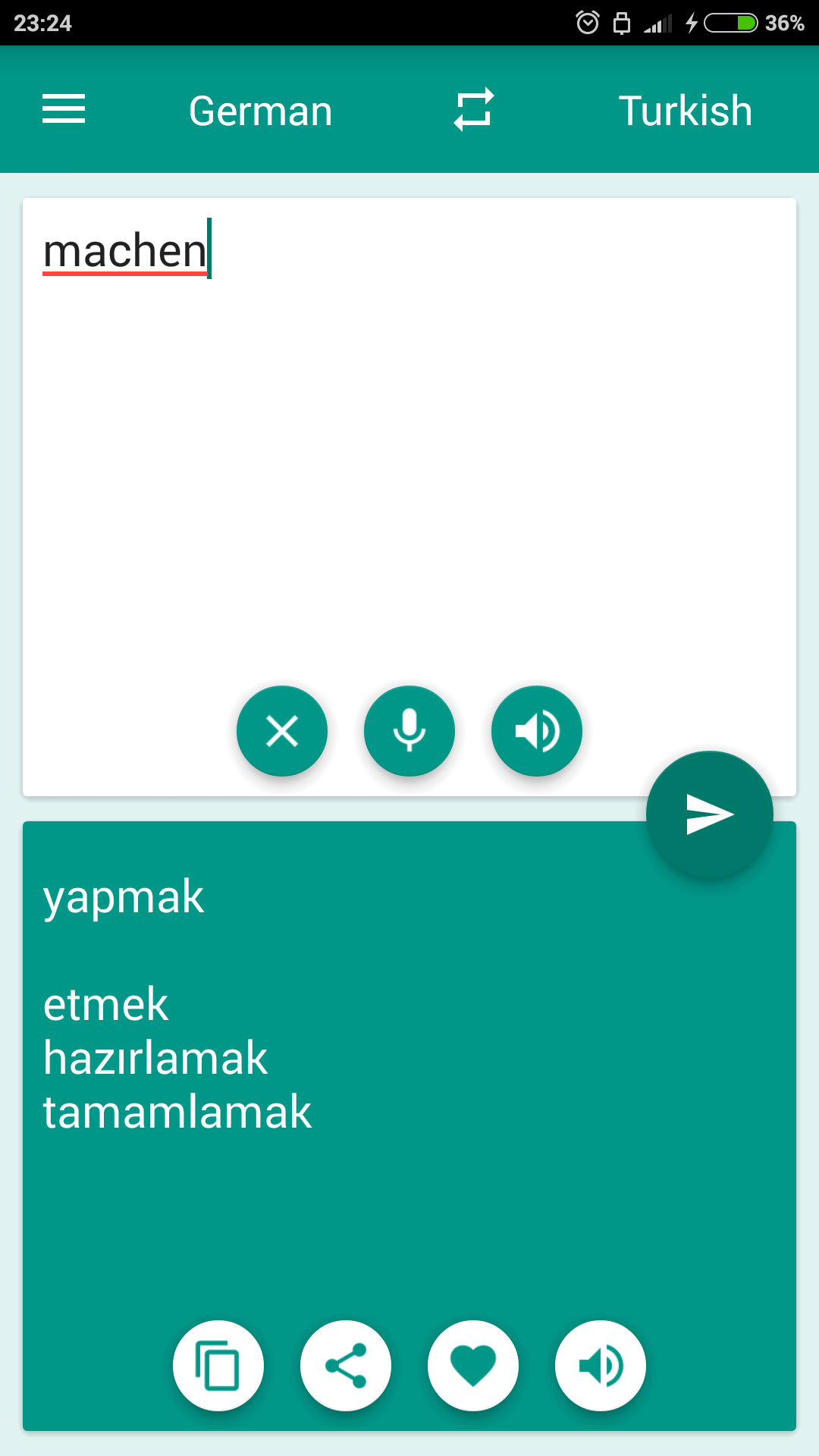 Android application German-Turkish Translator screenshort