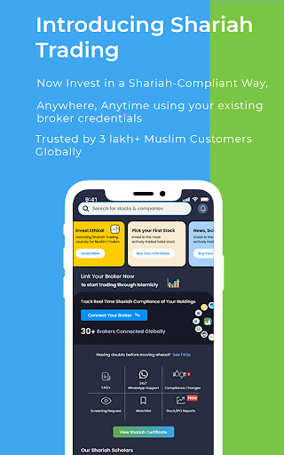 Android application Islamicly - Find Halal Stocks screenshort
