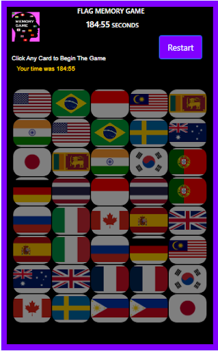 Picture Matching Memory Game Screen 3