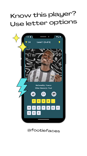 Android application FootieFaces Football game 2023 screenshort