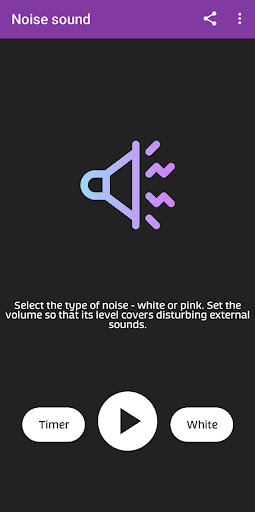 Android application Healthy Sleep white pink noise screenshort