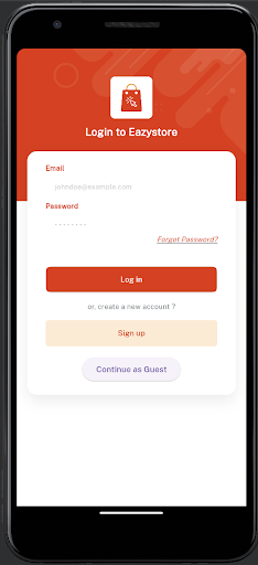Android application Eazystore screenshort