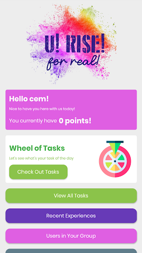 Android application U Rise screenshort