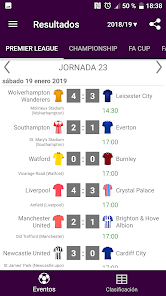 Screenshot 2 Resultados para Premier League android