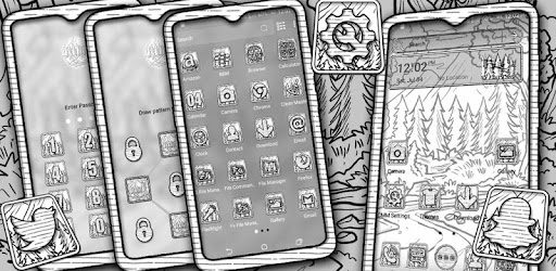 Forest Sketch Launcher Theme