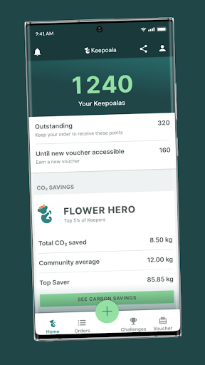 Android application Keepoala – sustainable rewards screenshort