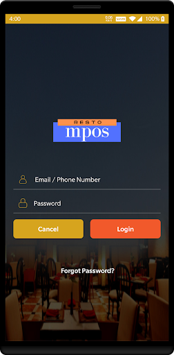 Android application Resto mPOS screenshort