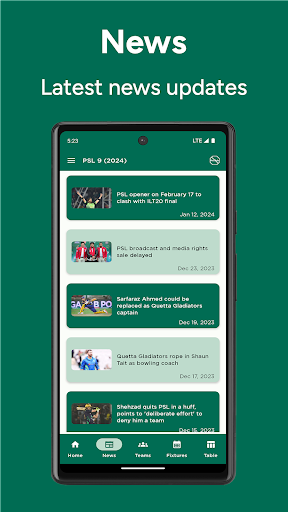 Android application PSL 9 (2024) screenshort