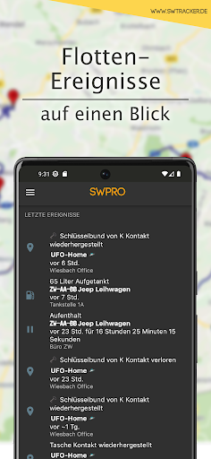 Android application SWTracker screenshort