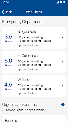 Niagara Health Navigator Screen 3