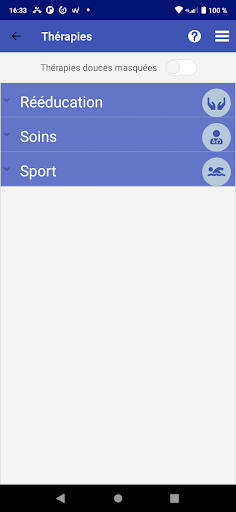 PARKINSON app Screen 3