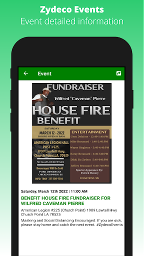 Zydeco Events Screen 3