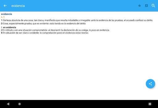 Screenshot of Compact Spanish Dictionary
