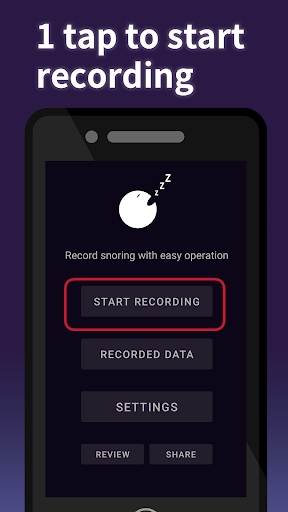 Android application Simple Snore Recorder screenshort