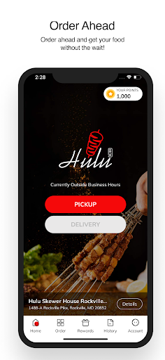 Android application Hulu Skewer House screenshort