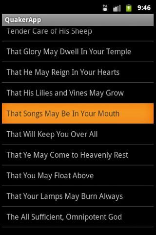 Quaker App Screen 3