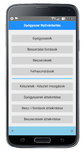 Gyógyszer Nyilvántartó Screen 2