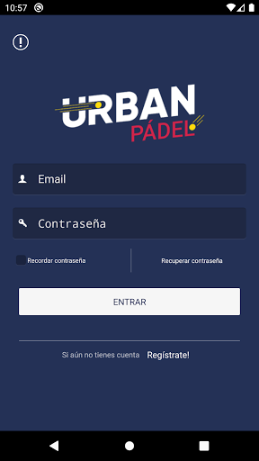 Android application Urban Padel screenshort
