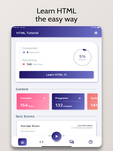 Screenshot of HTML Tutorial - Simplified