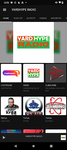 Android application Yardhype Radio screenshort