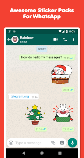 Christmas Bunny Stickers Screen 2
